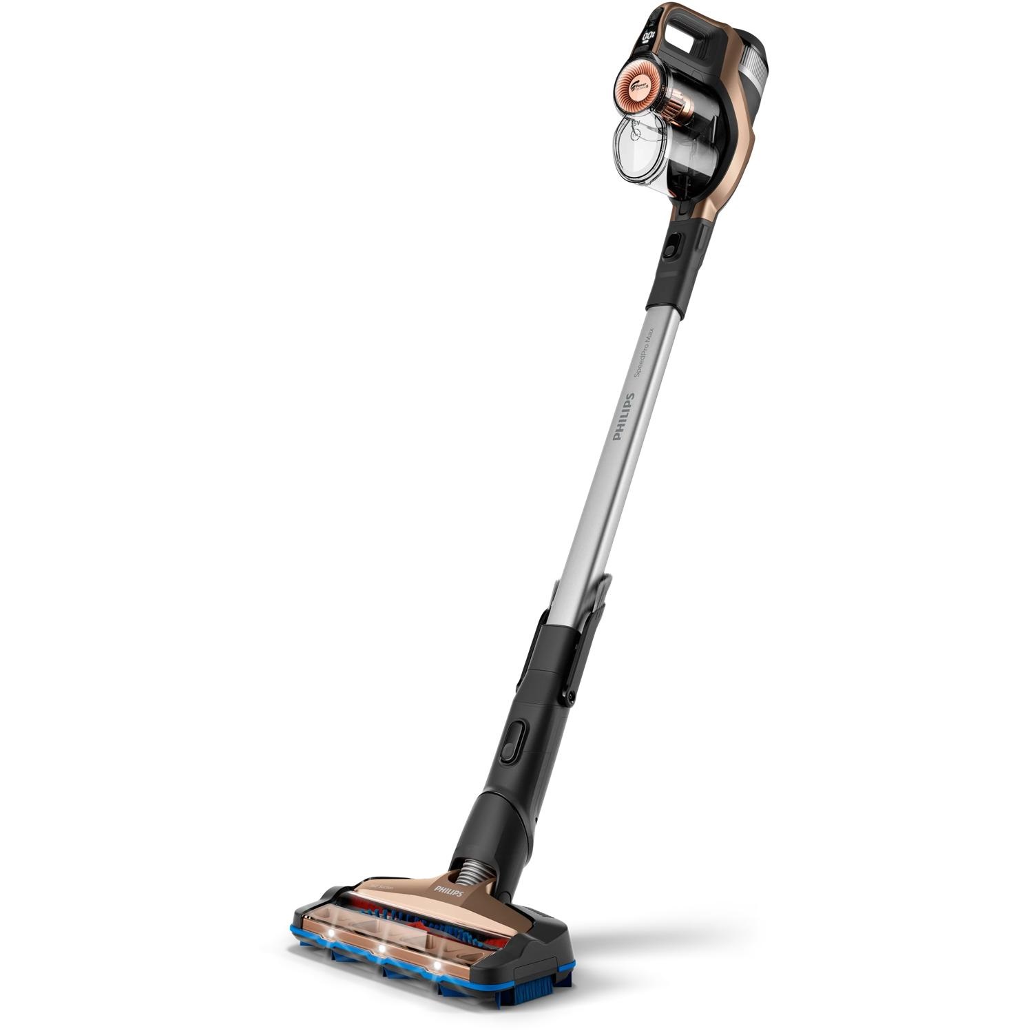 Philips SpeedPro Max FC6826/01 Aspirapolvere Scopa Senza Fili con Spazzola di Aspirazione a 360°, 0.6 Litri, Rame Lucido, Fino a 65 Min di Autonomia