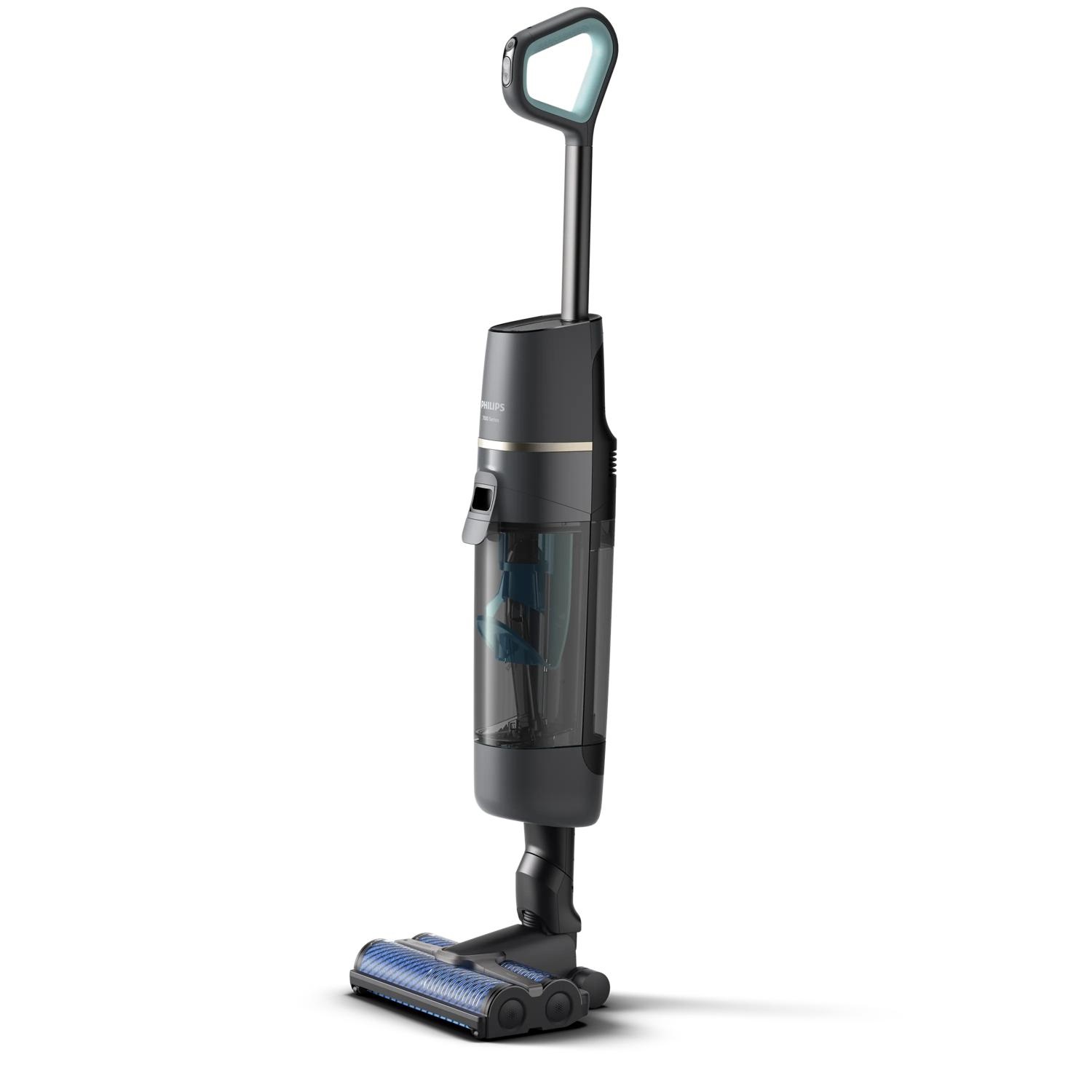 Philips AquaTrio 7000 Series XW7110/01 Lavapavimenti senza filo Wet & Dry - Aspirapolvere a bastone, Senza sacchetto, Colore Champagne/Grigio, Autopulizia Automatica, fino a 30 Min di Autonomia