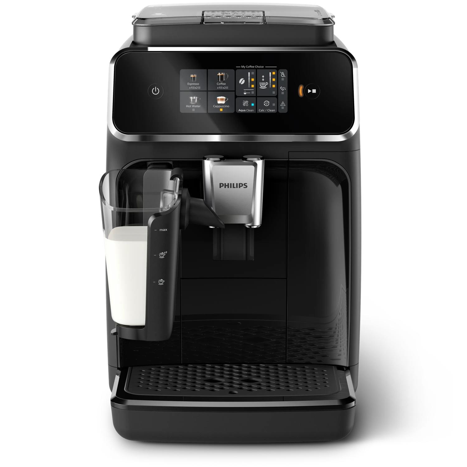 Philips Series 2300 LatteGo EP2331/10 Macchina per caffè espresso automatica con macinatore integrato, 4 bevande, potenza 1450W, colore Nero