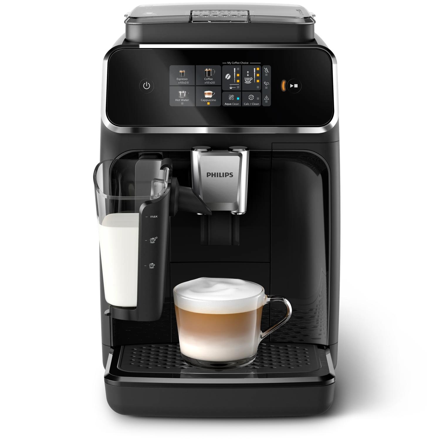 Philips Series 2300 LatteGo EP2331/10 Macchina per caffè espresso automatica con macinatore integrato, 4 bevande, potenza 1450W, colore Nero
