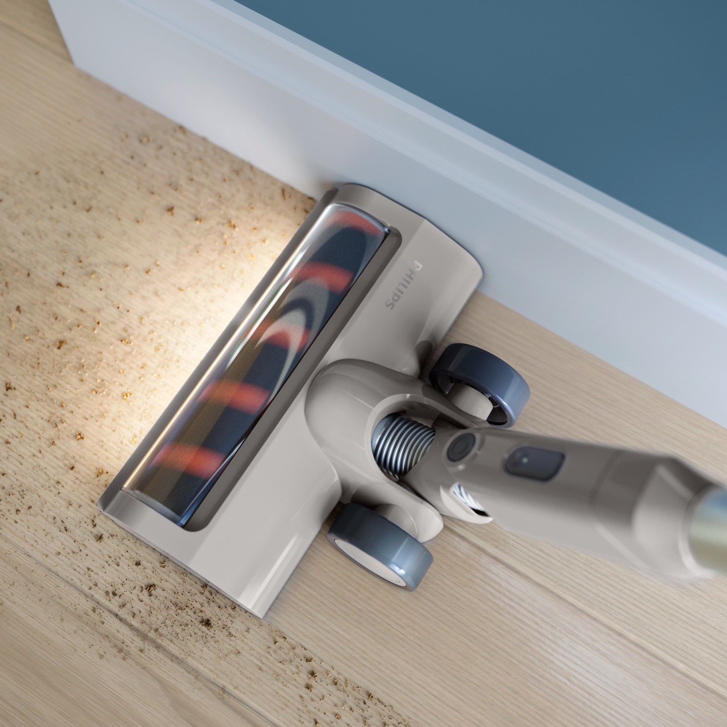 Philips 2000 Series XC2011/01 Aspirapolvere senza filo Ciclonico a bastone Blu e Grigio, Senza sacchetto, Fino a 40 minuti di autonomia