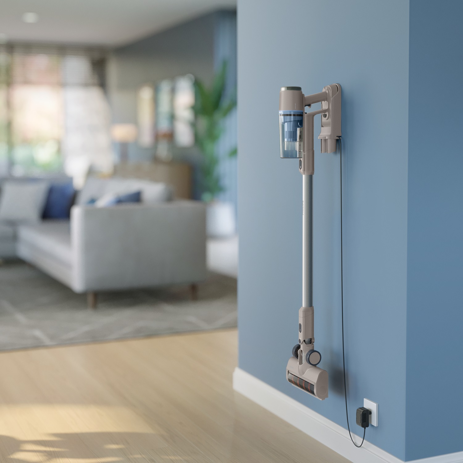 Philips 2000 Series XC2011/01 Aspirapolvere senza filo Ciclonico a bastone Blu e Grigio, Senza sacchetto, Fino a 40 minuti di autonomia