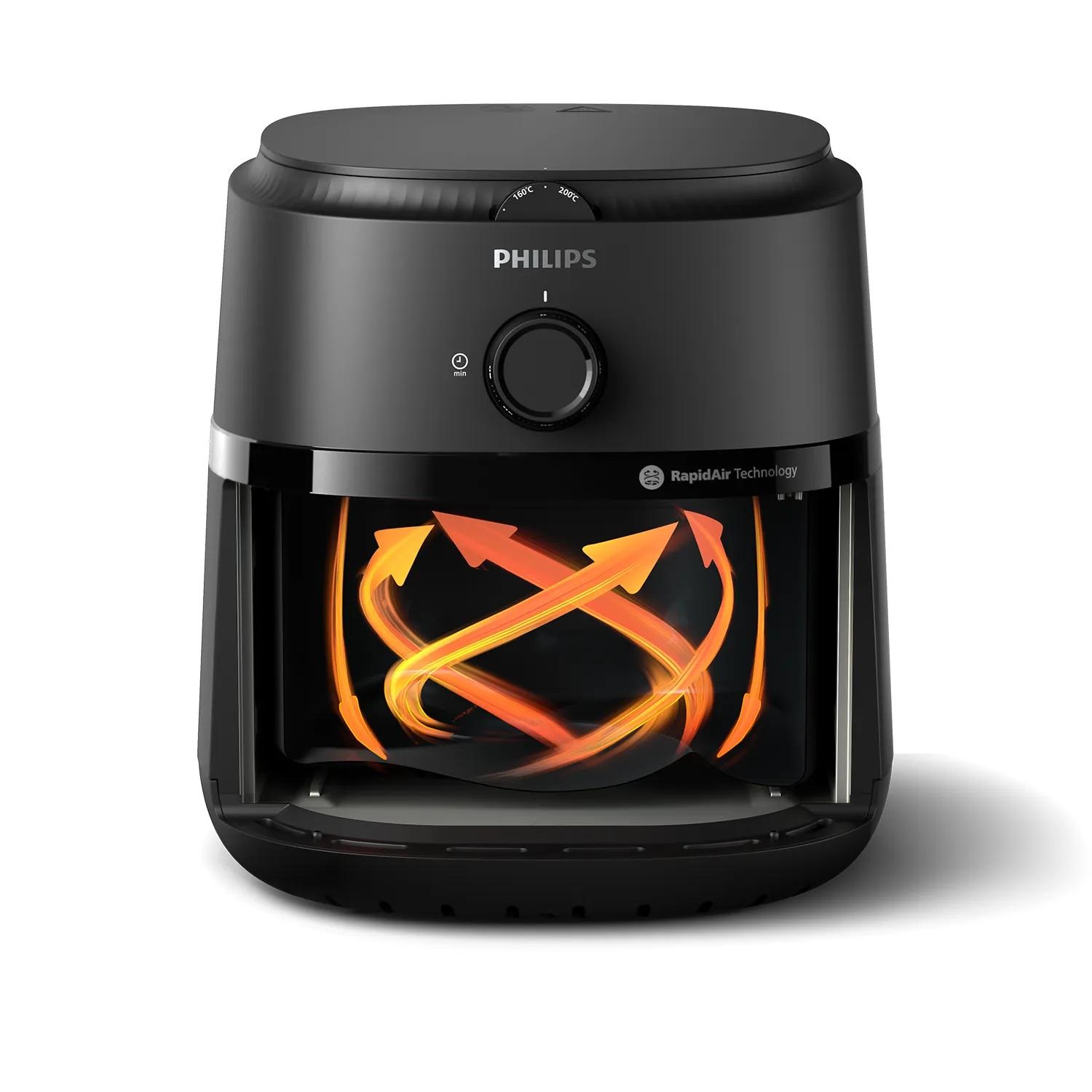 Philips Airfryer Serie 1000 NA120/00 Friggitrice ad Aria 4,2 L 1300W - 12 Programmi, Cestello Lavabile, Timer e Filtro Anti Odore