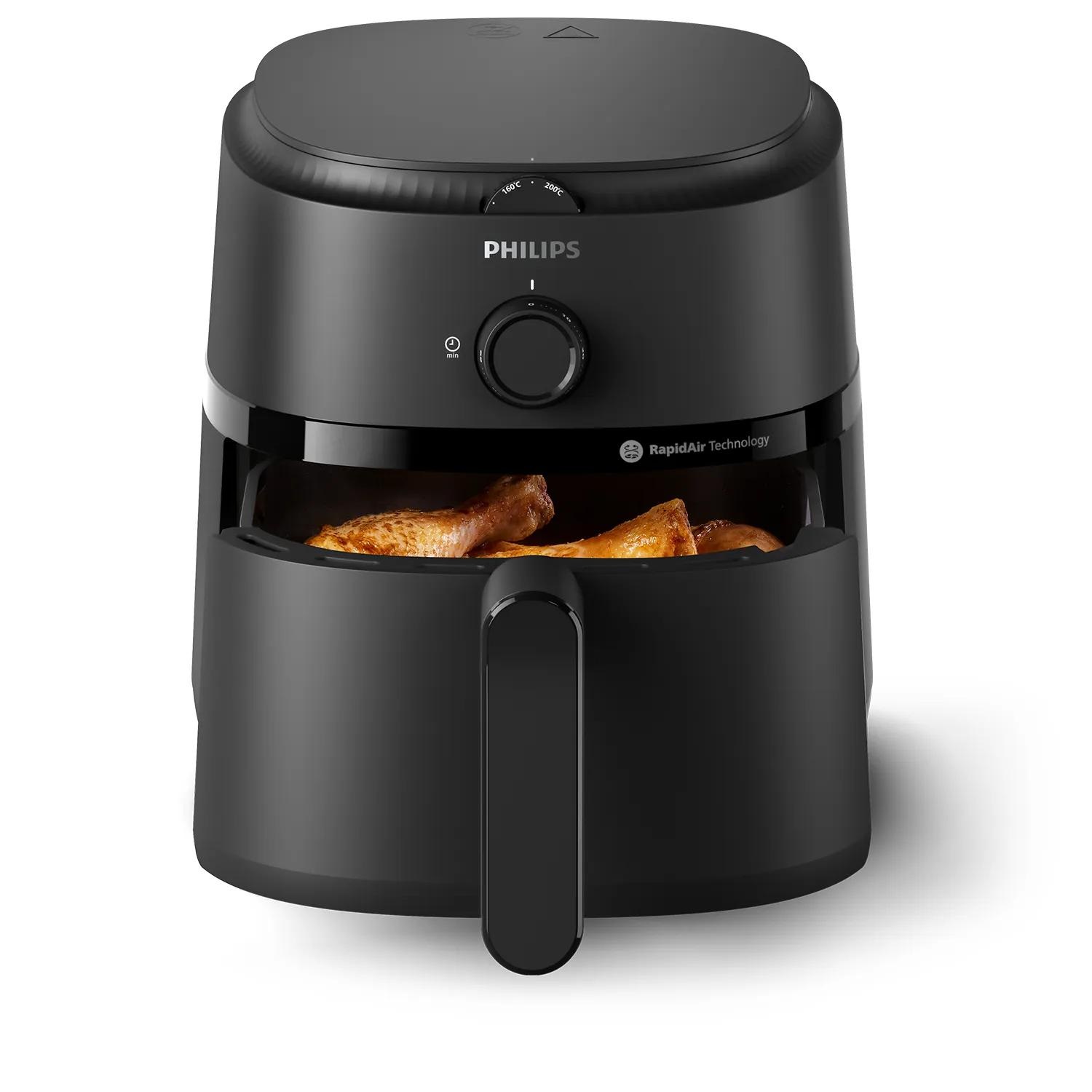 Philips Airfryer Serie 1000 NA120/00 Friggitrice ad Aria 4,2 L 1300W - 12 Programmi, Cestello Lavabile, Timer e Filtro Anti Odore
