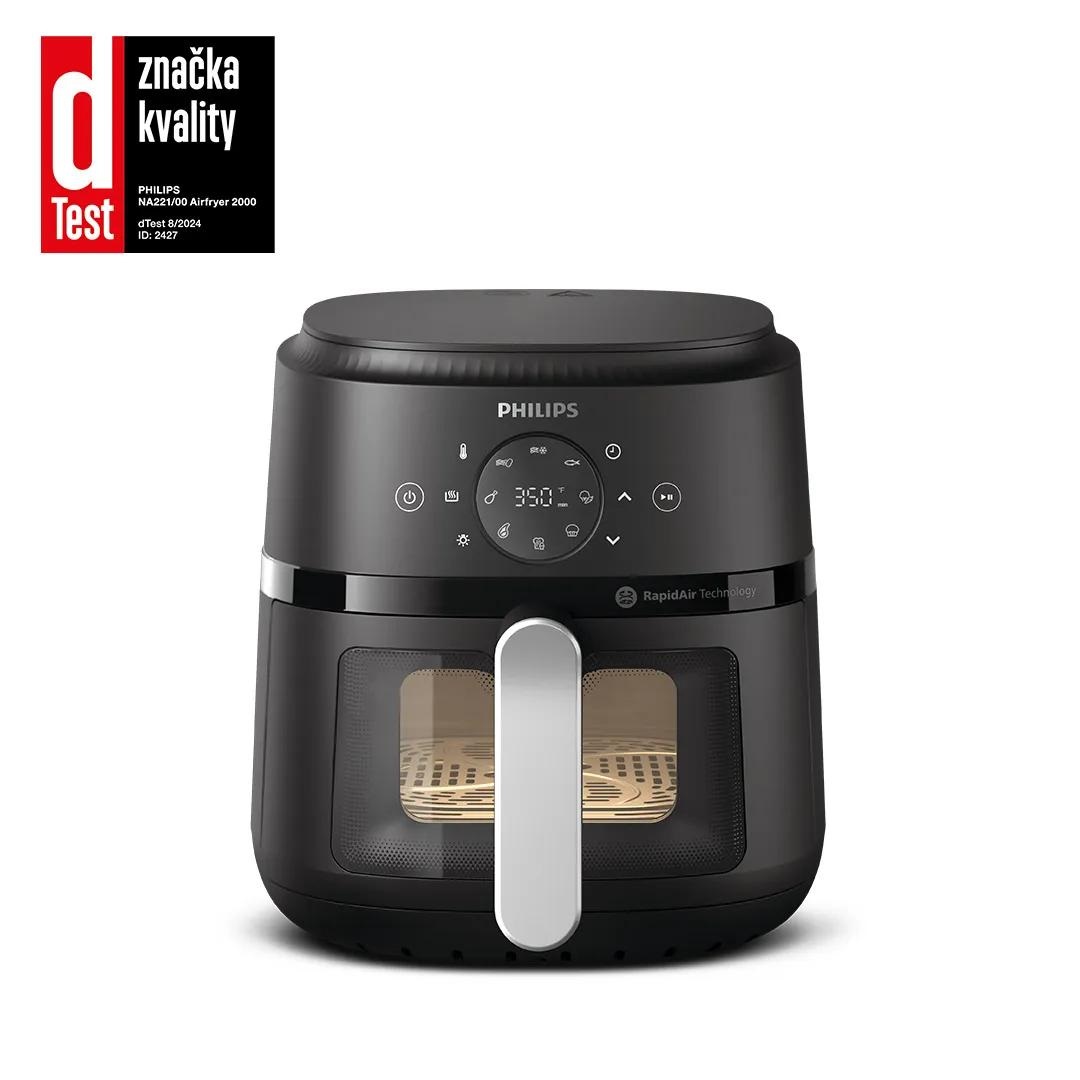 Philips Airfryer Serie 2000 NA221/00 - Friggitrice ad aria 4,2L con 1500W, Timer, Termostato e Funzioni Multiple