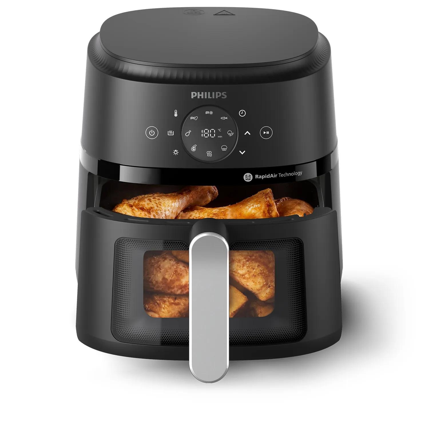 Philips Airfryer Serie 2000 NA221/00 - Friggitrice ad aria 4,2L con 1500W, Timer, Termostato e Funzioni Multiple