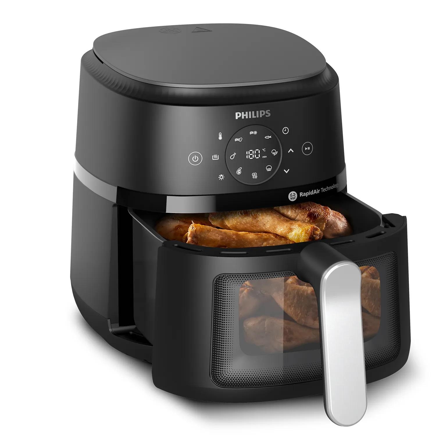 Philips Airfryer Serie 2000 NA221/00 - Friggitrice ad aria 4,2L con 1500W, Timer, Termostato e Funzioni Multiple