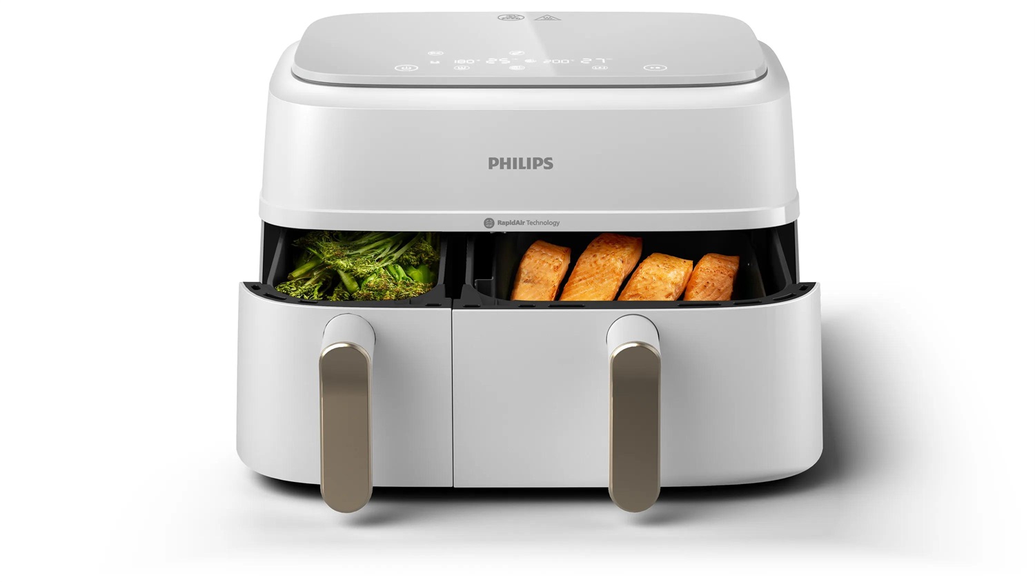 Philips 3000 Series NA353/10 Friggitrice ad Aria Doppio Cestello 9L 1.5kg 2750W con Tecnologia Rapid Air