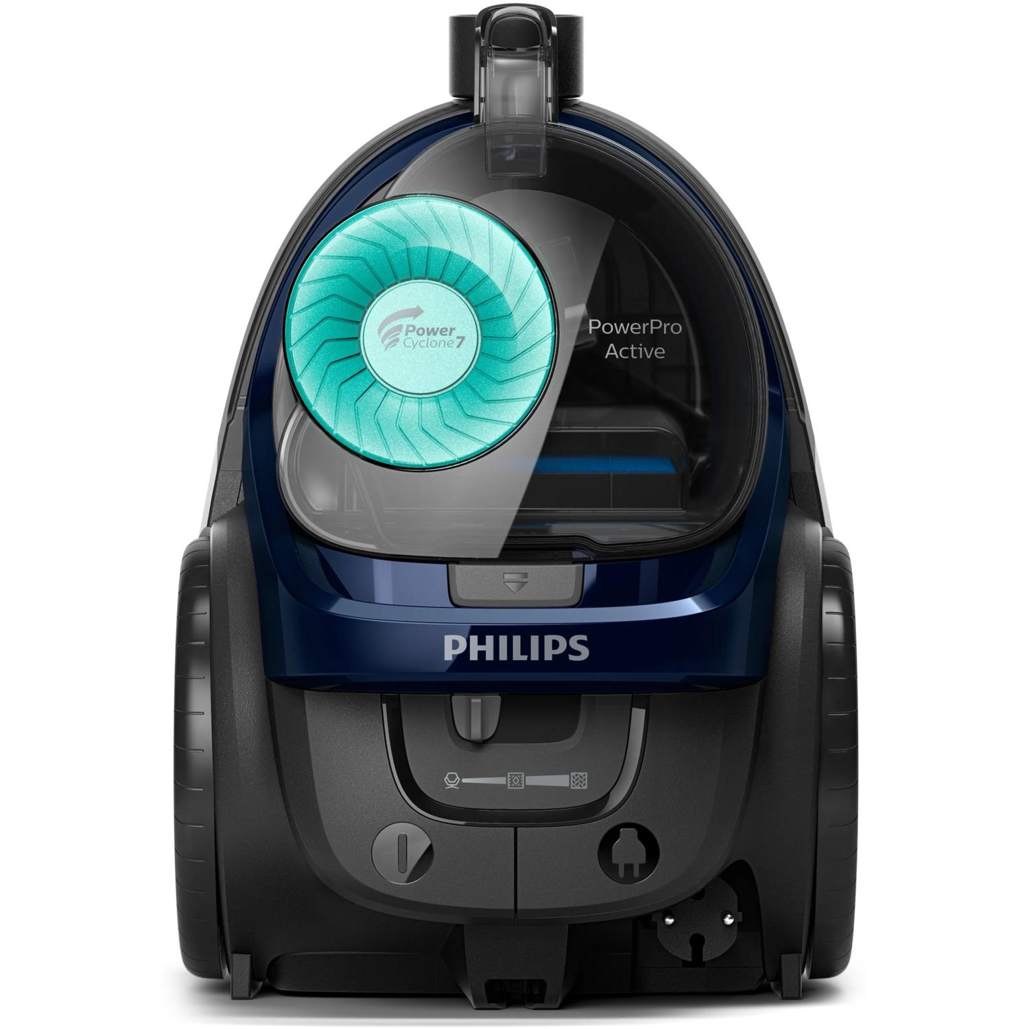 Philips Aspirapolvere senza sacco 900W 74dB con tecnologia PowerCyclone 7 e spazzola TriActive - Modello FC9556-09