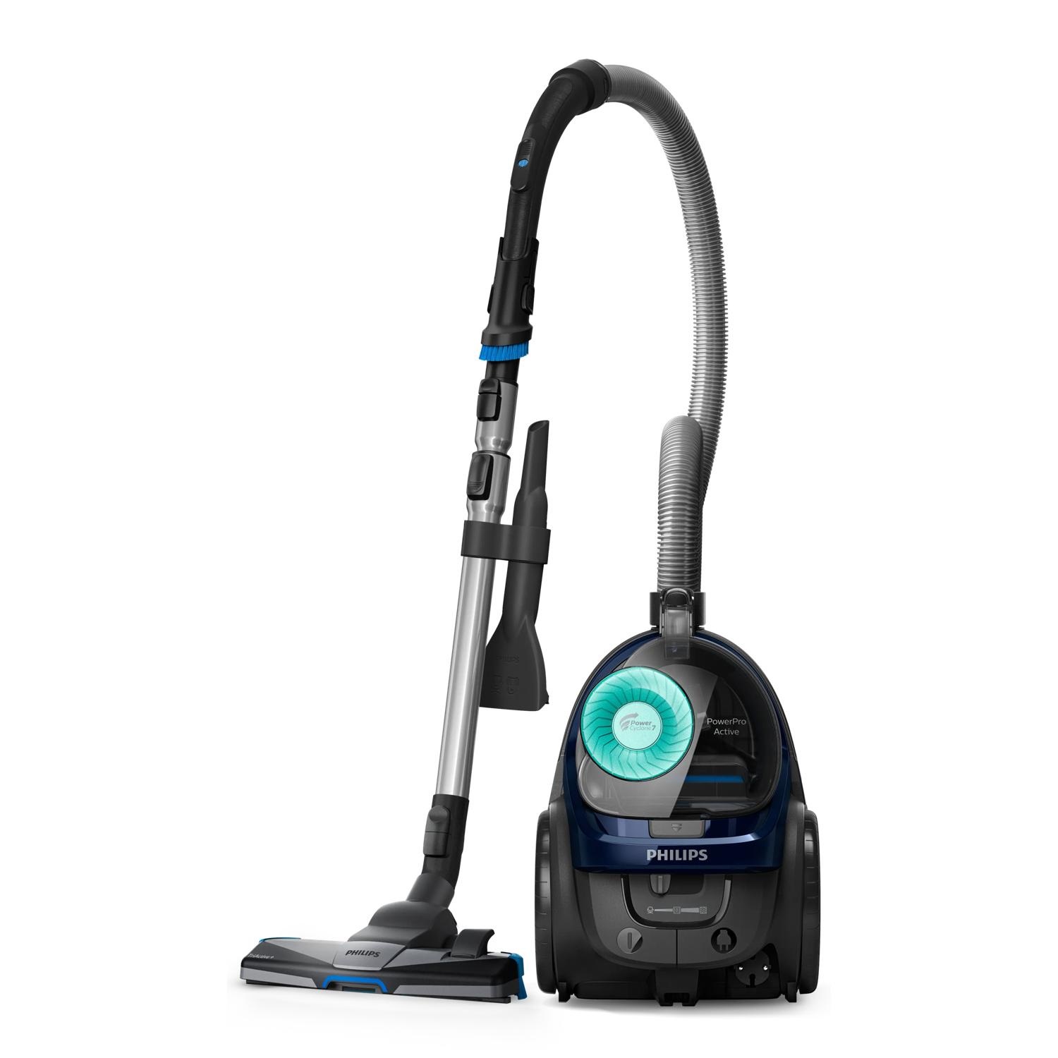 Philips Aspirapolvere senza sacco 900W 74dB con tecnologia PowerCyclone 7 e spazzola TriActive - Modello FC9556-09