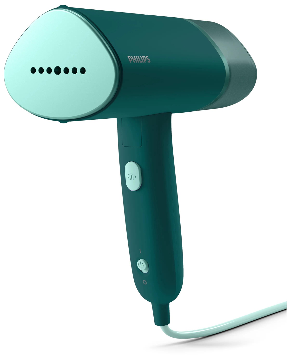 Philips 3000 Series STH3020/70 Stiratrice Verticale a Vapore Portatile - 1000W, 20 g/min, Serbatoio Staccabile da 120 ml, Piastra in Metallo, Verde Scuro