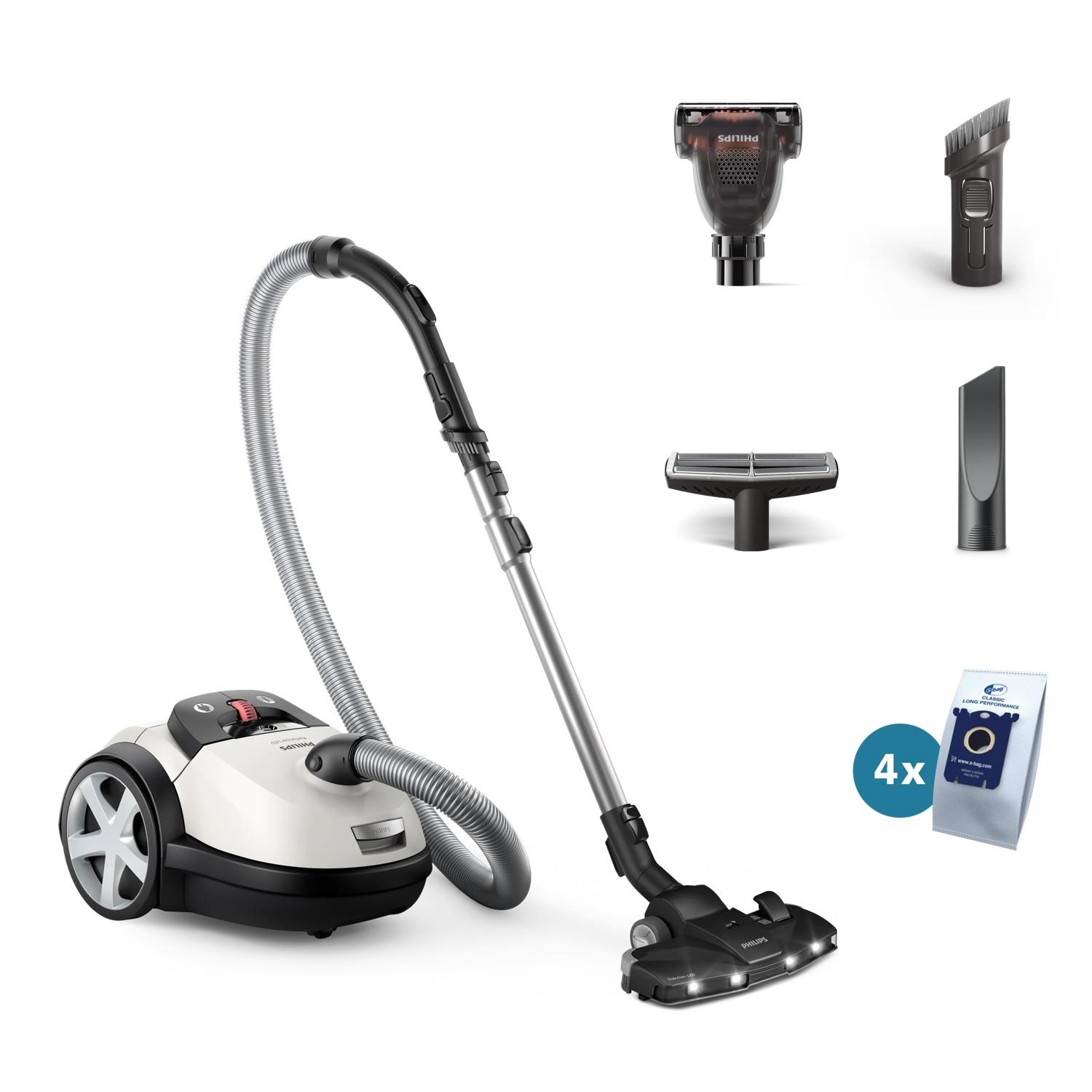 Philips Aspirapolvere 8000 Series XD8142/12 con Sacco e Spazzola TriActive LED