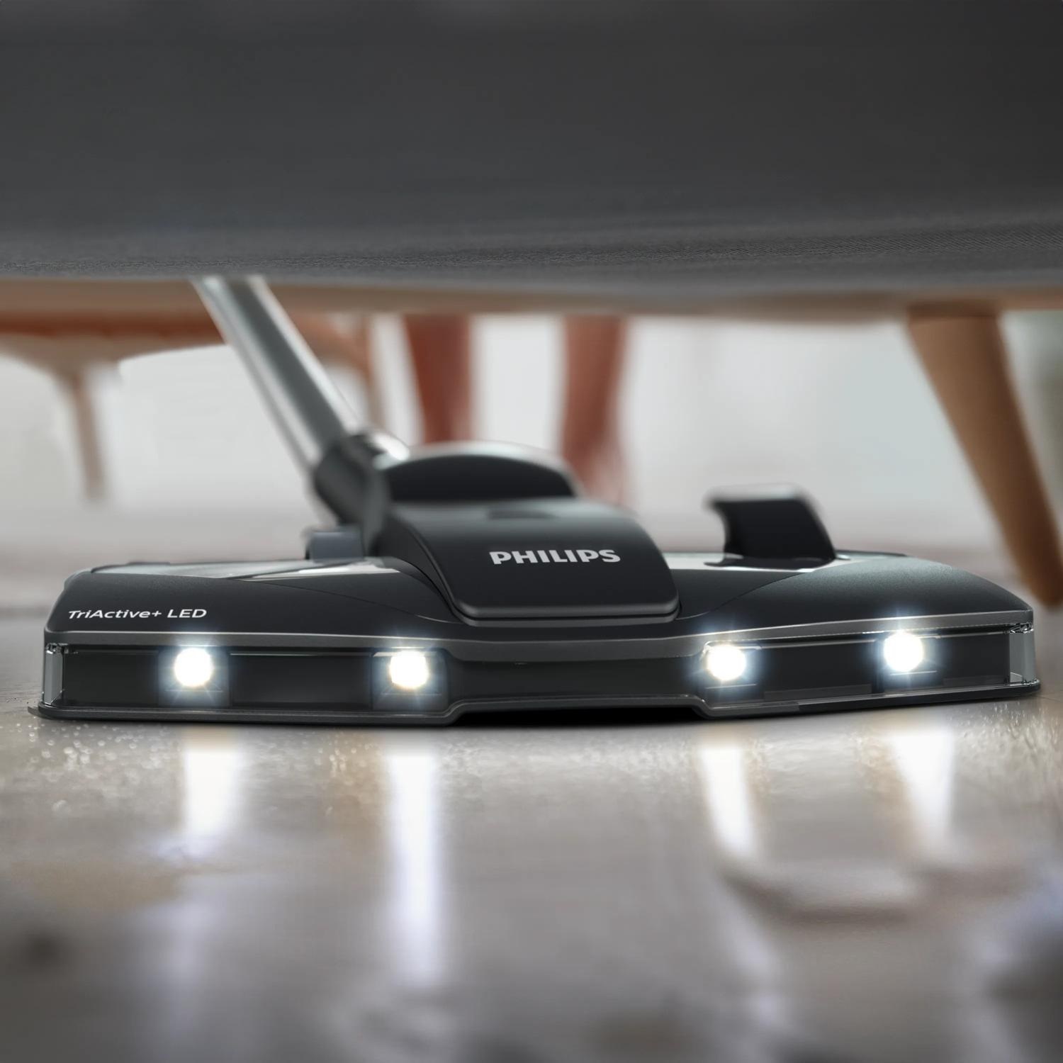 Philips Serie 6000 Aspirapolvere con sacco XD6142/12 - Motore 900 W, Tecnologia AirflowMax e Spazzola LED TriActive