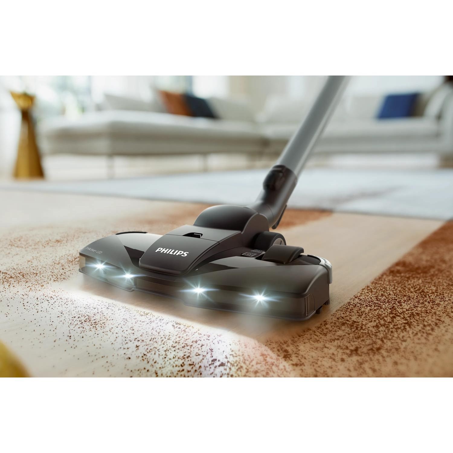 Philips Serie 6000 Aspirapolvere con sacco XD6142/12 - Motore 900 W, Tecnologia AirflowMax e Spazzola LED TriActive