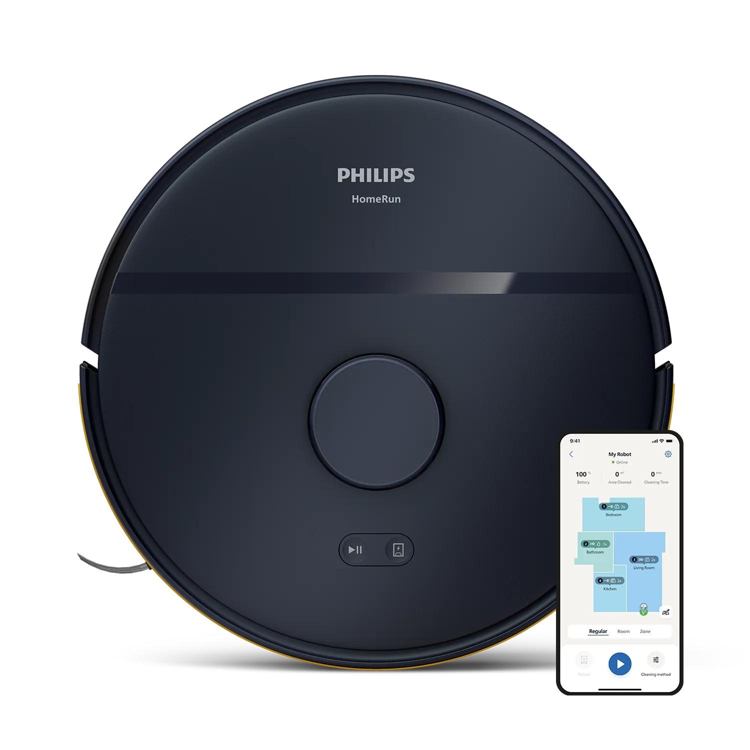 Philips Serie 2000 Robot Aspirapolvere 2600 mAh - Aspirazione e Lavaggio, Potenza Doppia, Pulizia Accurata
