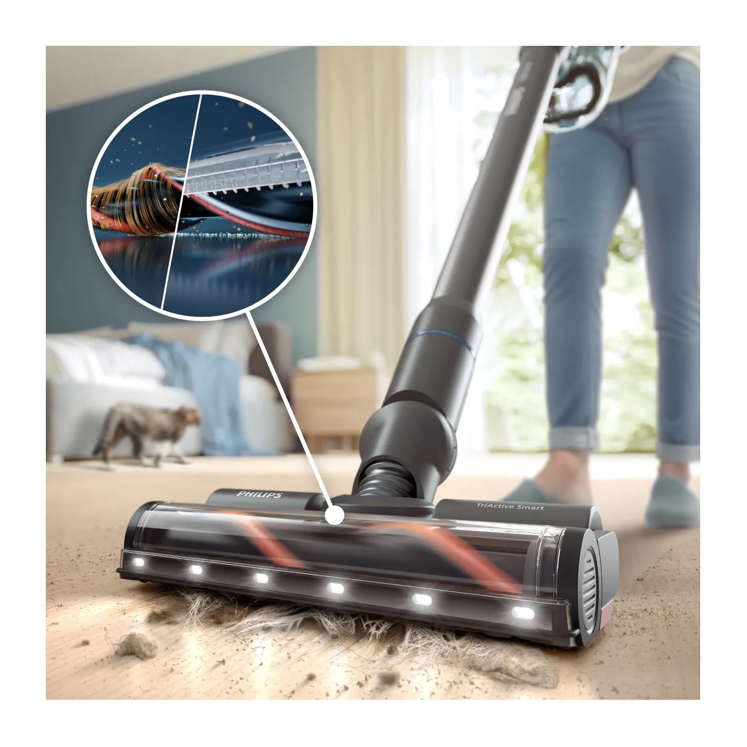Philips SpeedPro Max 8000 Series Aqua Plus - Aspirapolvere senza fili 2 in 1, capacità 0,6L, asciutto e bagnato, autonomia fino a 80 min