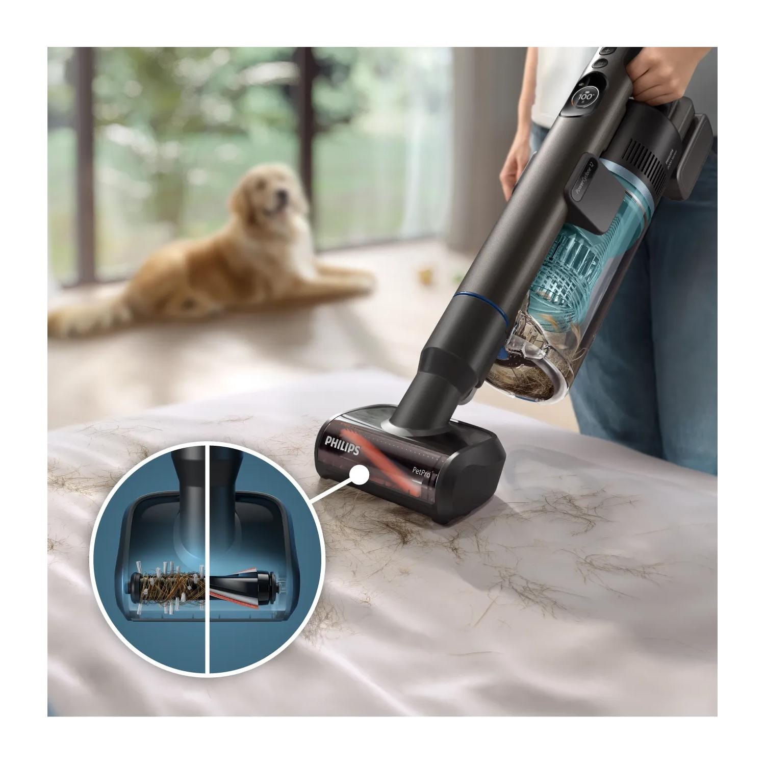 Philips SpeedPro Max 8000 Series Aqua Plus - Aspirapolvere senza fili 2 in 1, capacità 0,6L, asciutto e bagnato, autonomia fino a 80 min