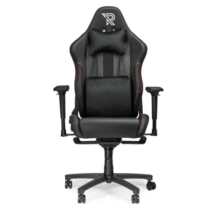 Ranqer Performance - Sedia da Gaming e Ufficio Ergonomica, Girevole 360°, Braccioli e Schienale Regolabili, Cuscini Rimovibili, Base Stabile in Nylon - Nero