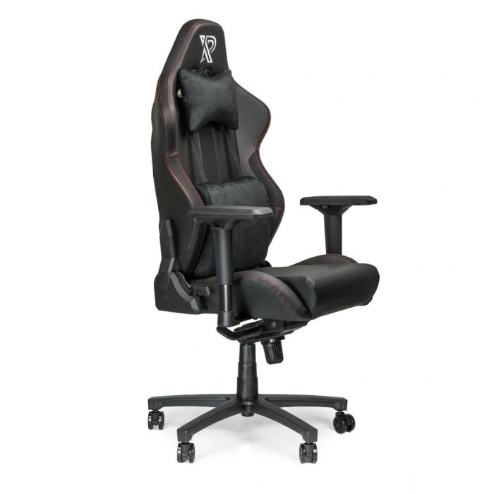 Ranqer Performance - Sedia da Gaming e Ufficio Ergonomica, Girevole 360°, Braccioli e Schienale Regolabili, Cuscini Rimovibili, Base Stabile in Nylon - Nero