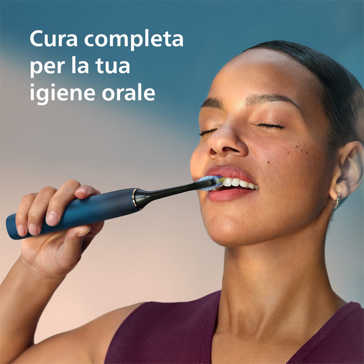 Philips Sonicare DiamondClean 9000 Series Spazzolino Elettrico Sonico Blu Special Edition con Custodia da Viaggio HX9911/88
