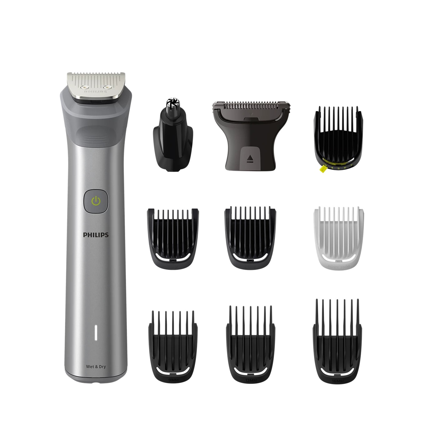 Philips All-in-One Trimmer MG5930/15 - Serie 5000, Rifinitore 11 in 1 con Lame Autoaffilanti per Viso, Capelli e Corpo