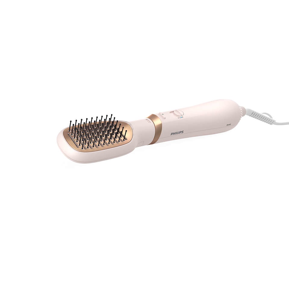 Philips BHA310/00 - Strumento per Acconciature 800 W con Spazzola Lisciacapelli, Cavo da 1.8 m, Colore Warm Gold White