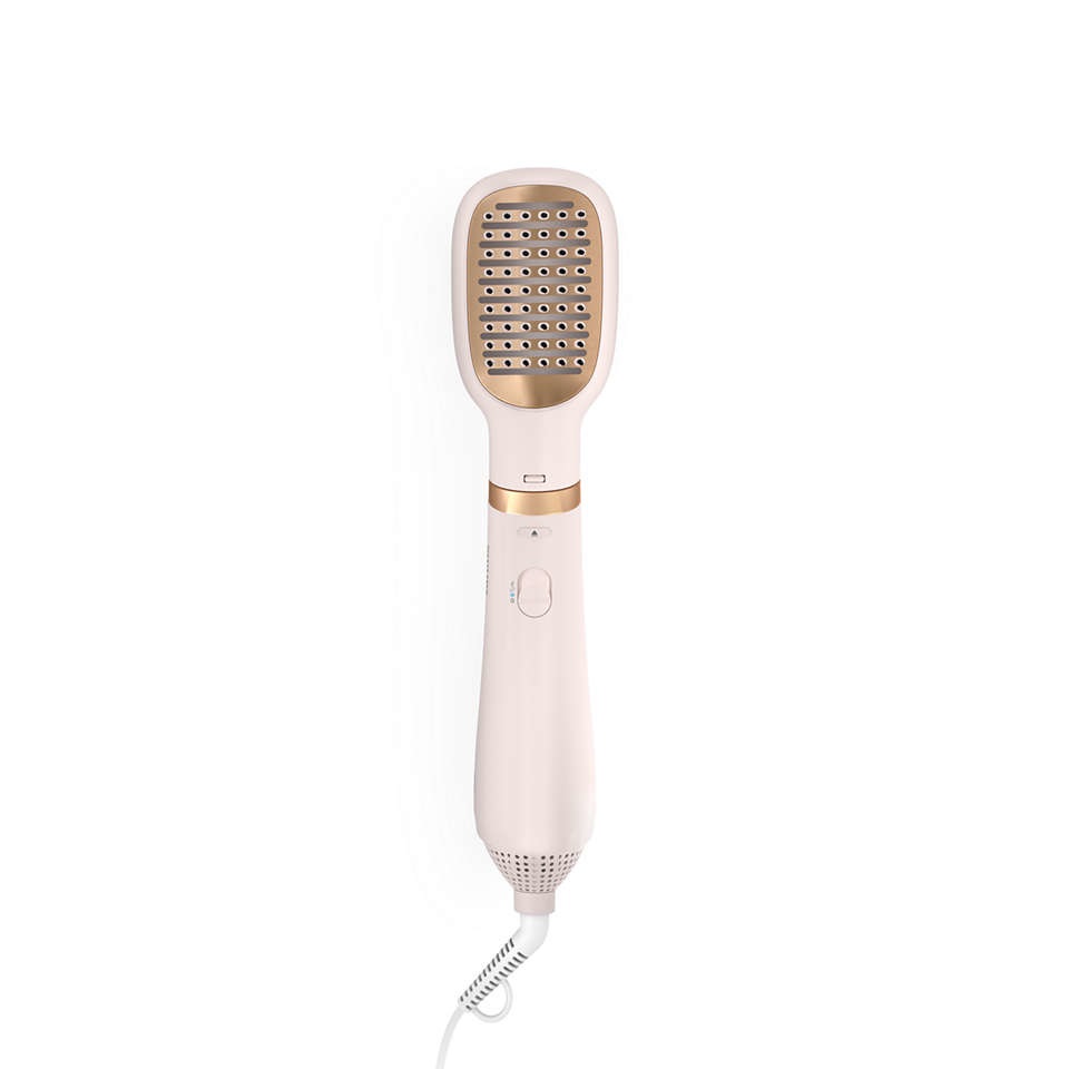 Philips BHA310/00 - Strumento per Acconciature 800 W con Spazzola Lisciacapelli, Cavo da 1.8 m, Colore Warm Gold White