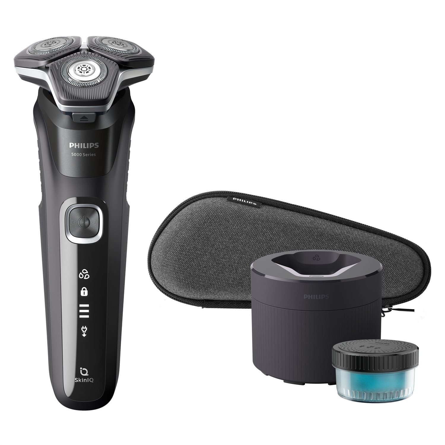 Philips Shaver Serie 5000 S5898/50 - Rasoio Elettrico Wet & Dry con Tecnologia SkinIQ e 45 Lame SteelPrecision
