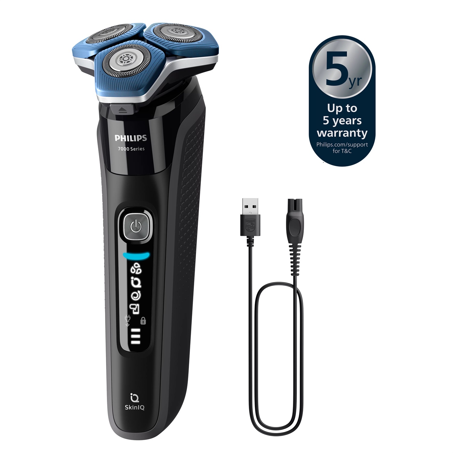 Philips Series 7000 Rasoio Elettrico Wet & Dry S7886/58 con Tecnologia SkinIQ e Personalizzazione della Rasatura