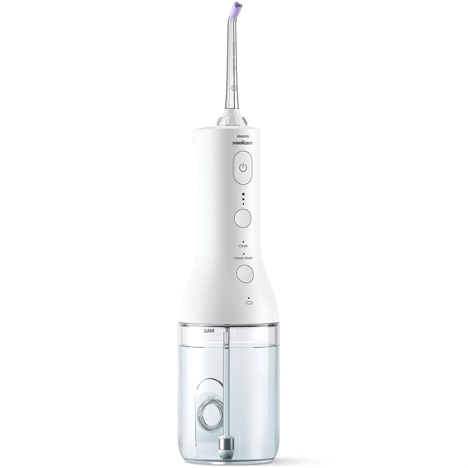 Philips Sonicare Power Flosser 3000 HX3826/31 - Irrigatore orale senza filo, Bianco, Tecnologia Quad Stream, 1 min di funzionamento, Capacità 0,25 L