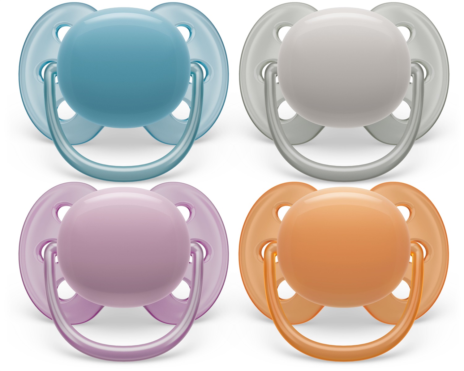 Philips AVENT SCF091/34 Succhietto Ultra Soft Misto 6-18M - Confezione da 2