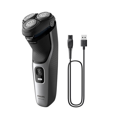 Philips S3143/00 Rasoio elettrico Wet & Dry 3000 Series con Testine Pivot & Flex 5D e Lame PowerCut