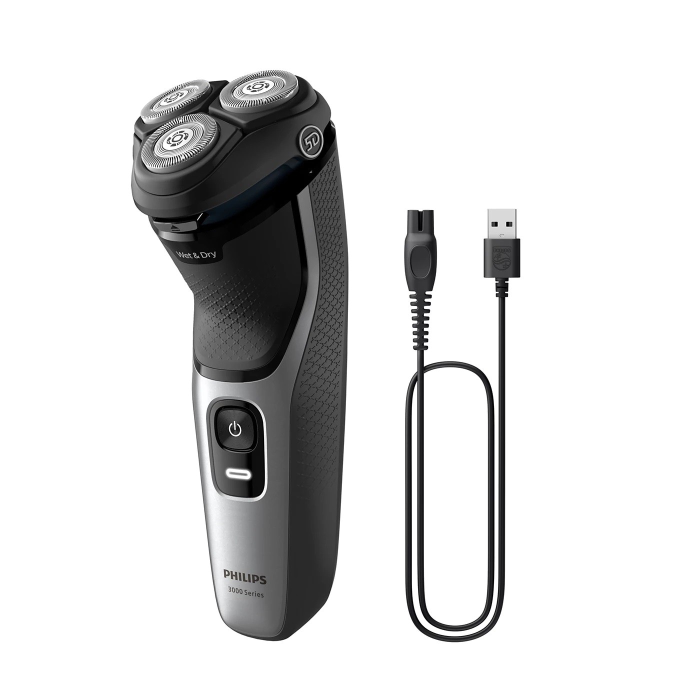Philips Shaver 3000 Series S3143/02 Rasoio Elettrico Wet & Dry con Testine Pivot & Flex 5D e Lame PowerCut