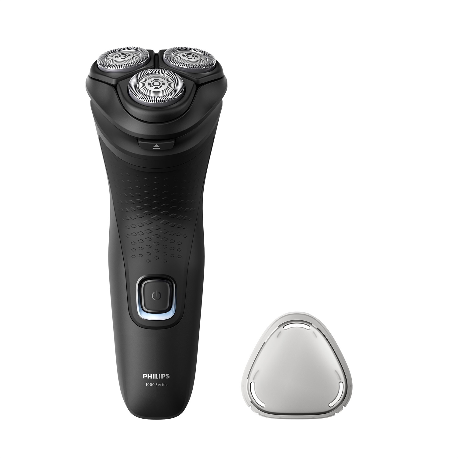Philips Shaver 1000 Series S1141/00 Rasoio Elettrico Rotativo a Batteria, Nero, 27 Lame PowerCut Autoaffilanti, Lavabile