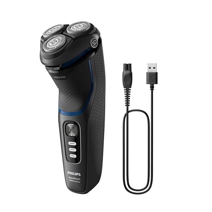 Philips Rasoio Elettrico Serie 3000 S3344/13 Wet & Dry con Testine Pivot & Flex 5D e Sistema di Taglio PowerCut