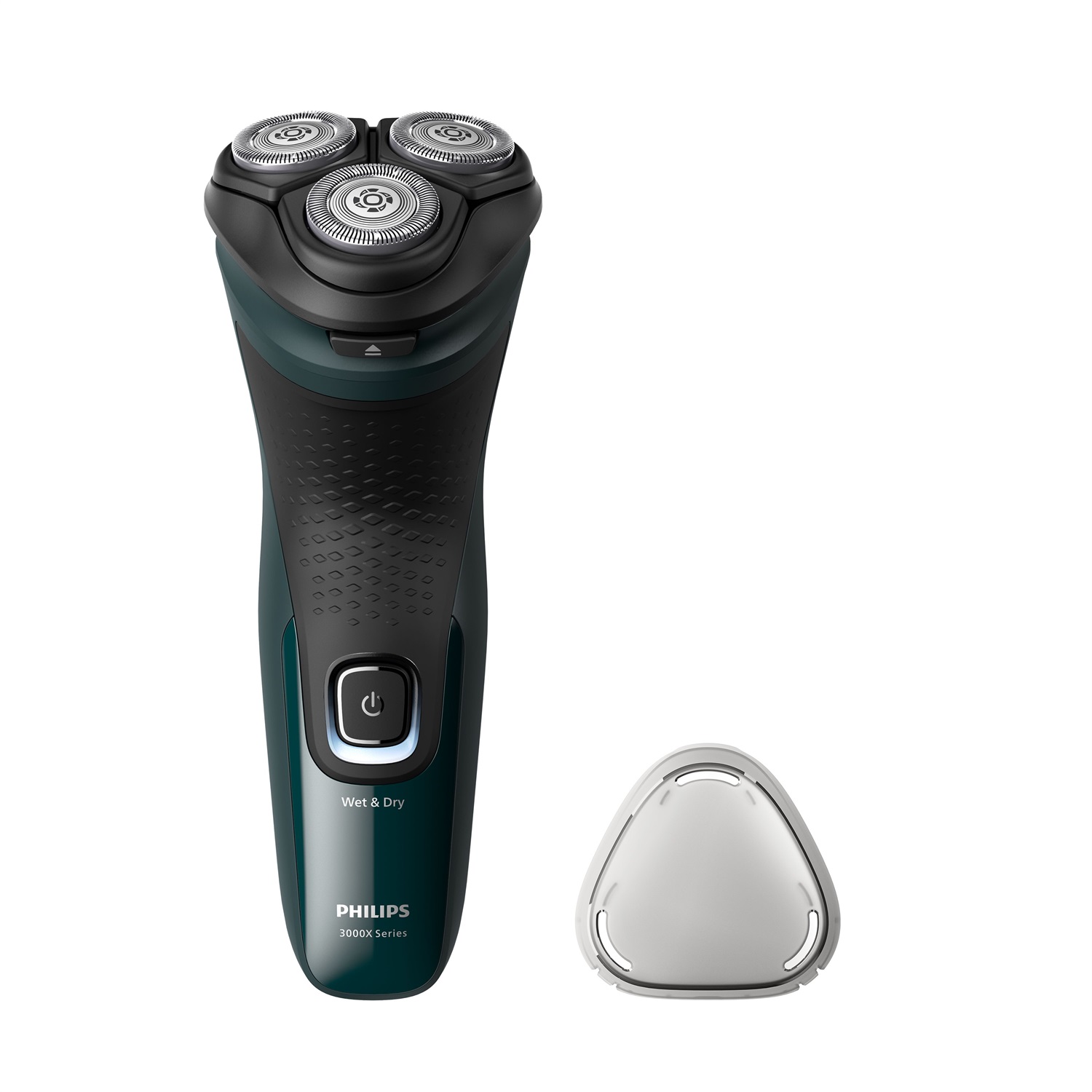 Philips Rasoio Elettrico 3000X Series X3002/00 - Wet & Dry, Impermeabile, 27 Lame PowerCut, Tecnologia SkinProtect