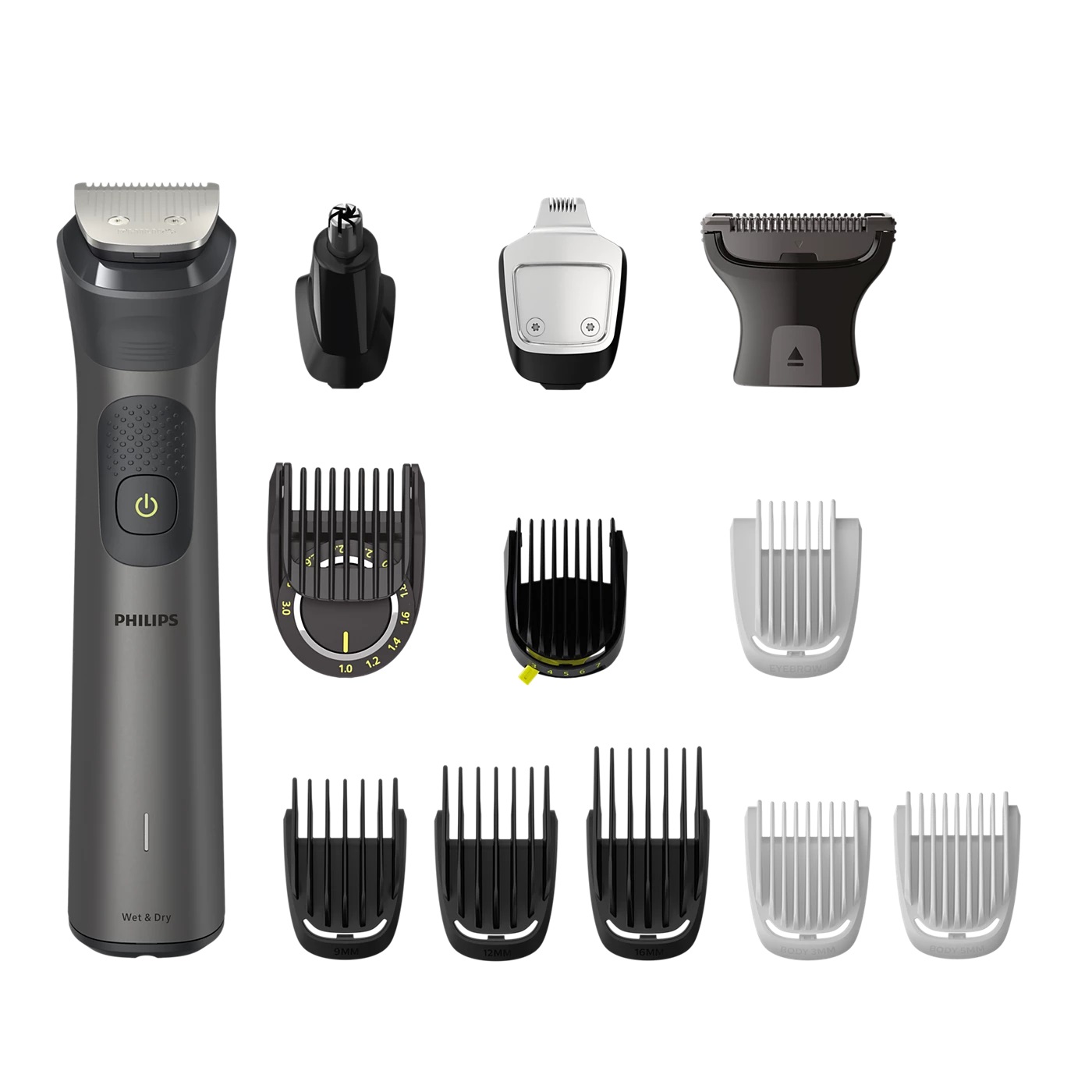 Philips Multigroom Series 7000 MG7920/15 Rasoio Rifinitore All-in-One 13 in 1 per Viso, Capelli e Corpo - Grigio