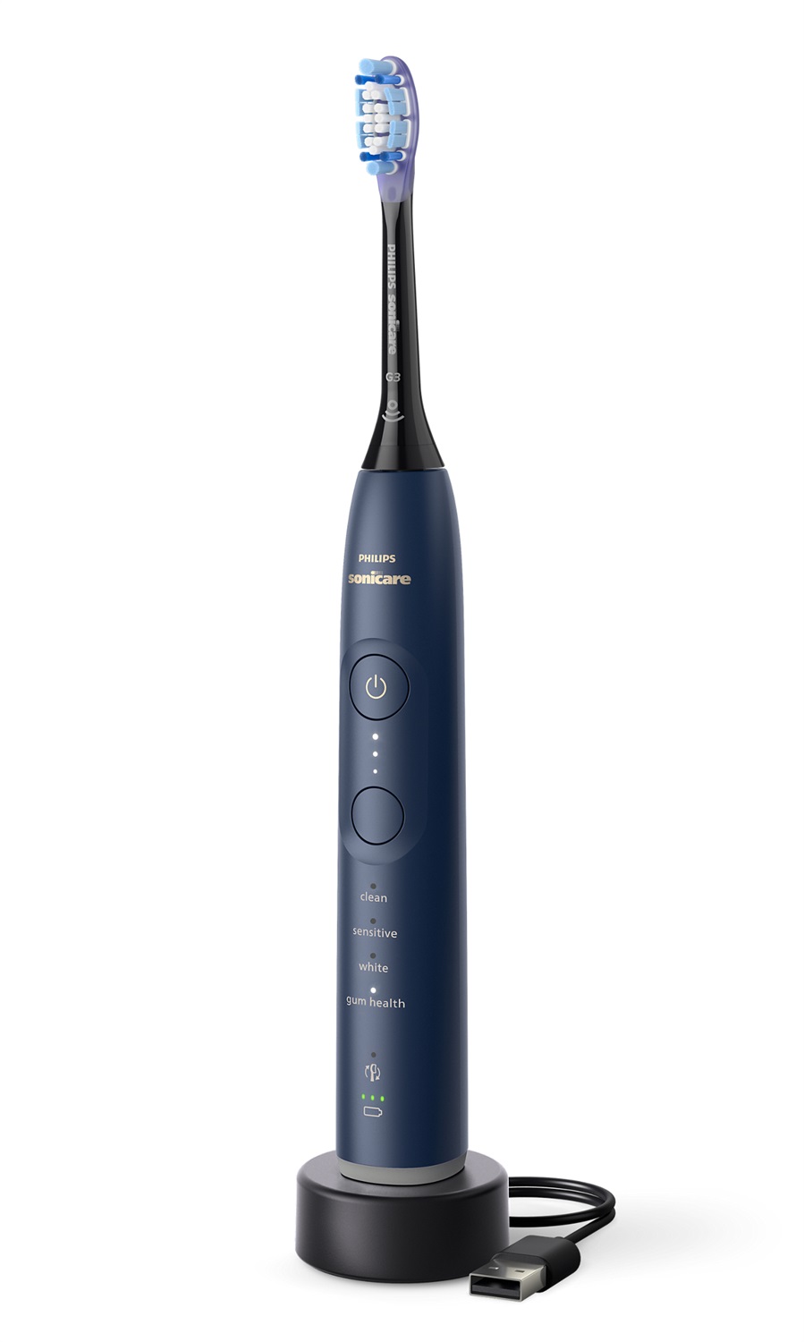Philips Sonicare 7100 HX7423/01 Spazzolino Elettrico Sonico con App, 4 Modalità di Spazzolamento, 3 Livelli di Intensità, Blu Navy