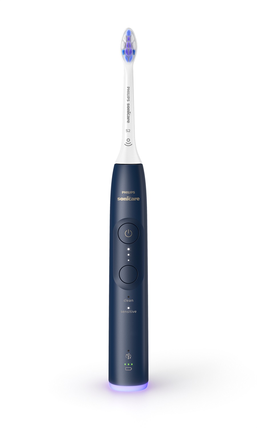 Philips Sonicare 6100 HX7403/01 Spazzolino Elettrico Sonico con 2 Modalità, 3 Livelli di Intensità, EasyStart, SmartTimer, Avviso di Pressione, Custodia da Viaggio, Blu Navy