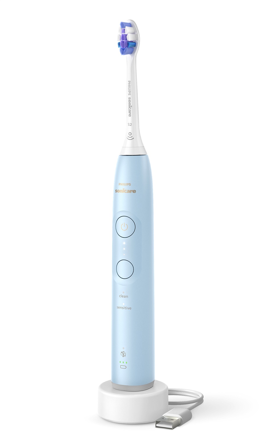 Philips Sonicare 6100 HX7406/01 - Spazzolino Elettrico Sonico con 62000 Movimenti/Min, 2 Modalità e 3 Livelli di Intensità