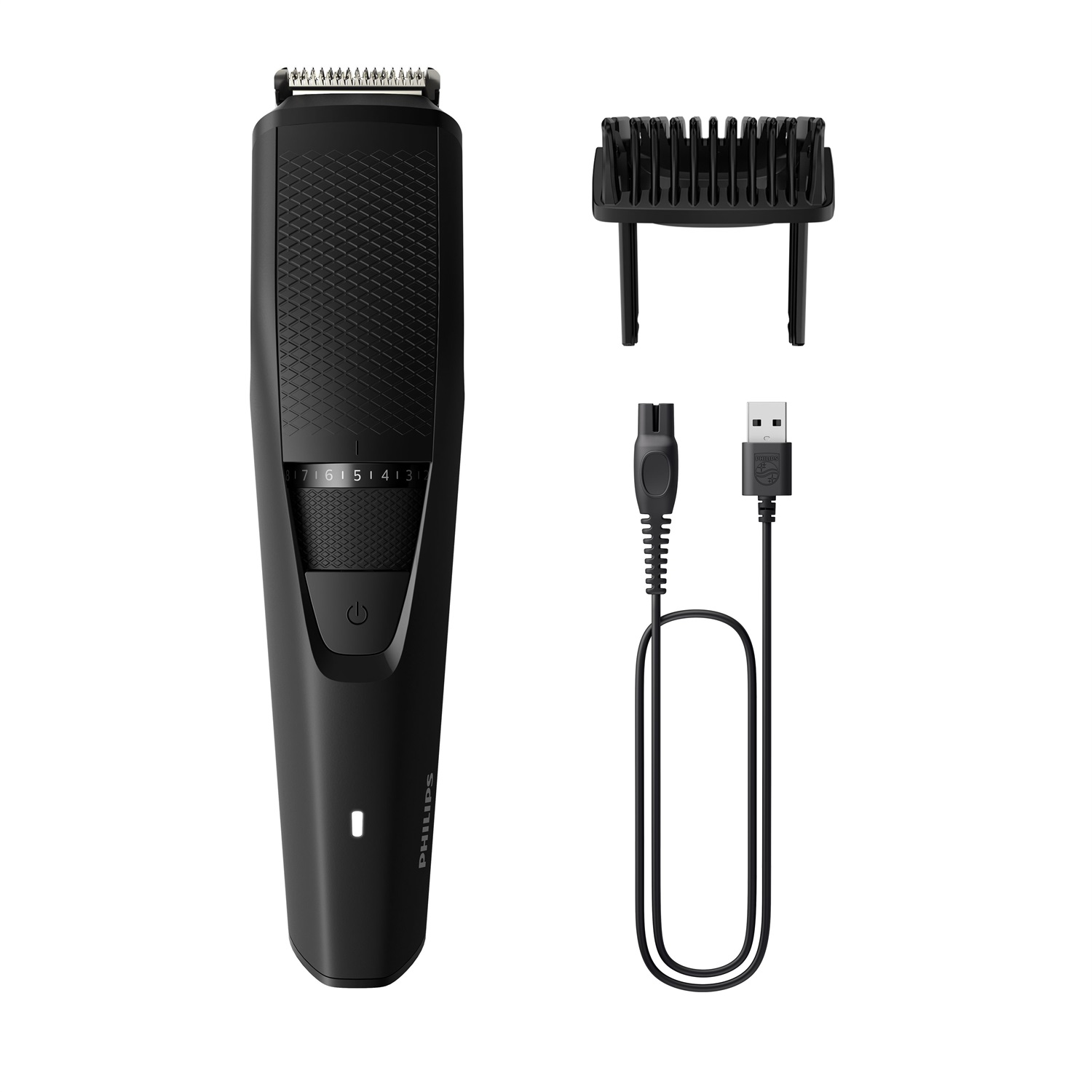 Philips BEARDTRIMMER Series 3000 BT3234/15 - Regolabarba Ricaricabile con Sistema Lift & Trim, 20 Livelli di Taglio, Autonomia 60 Minuti, Nero