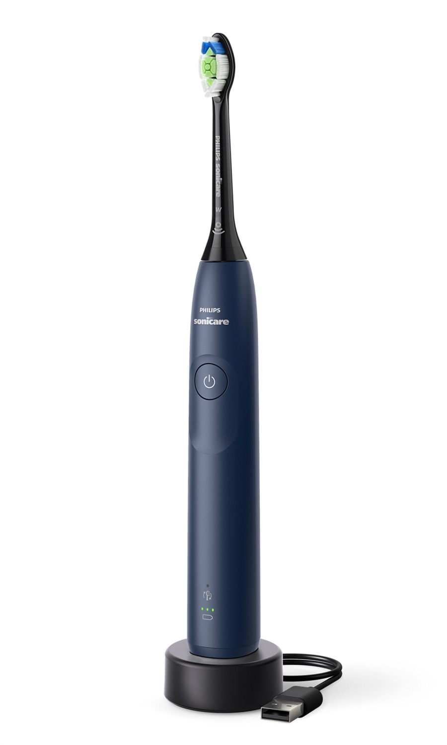 Philips Sonicare 5300 Spazzolino Elettrico HX7103/01 con 2 Livelli di Intensità, Allarme Pressione, EasyStart, SmartTimer e BrushPacer - Blu Navy