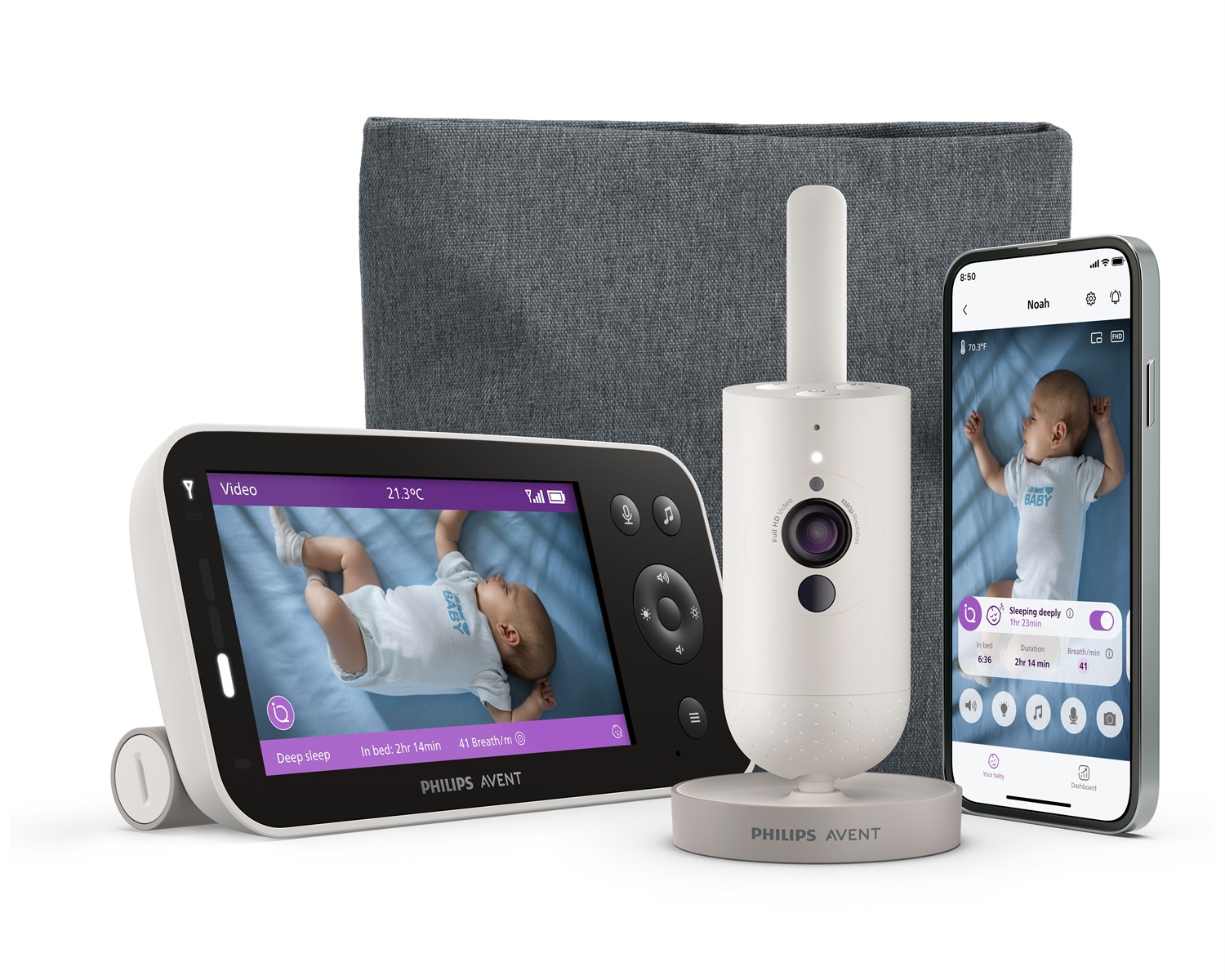 Philips Avent SCD971/26 Baby Monitor Premium Connected con SenseIQ e Intelligenza Artificiale