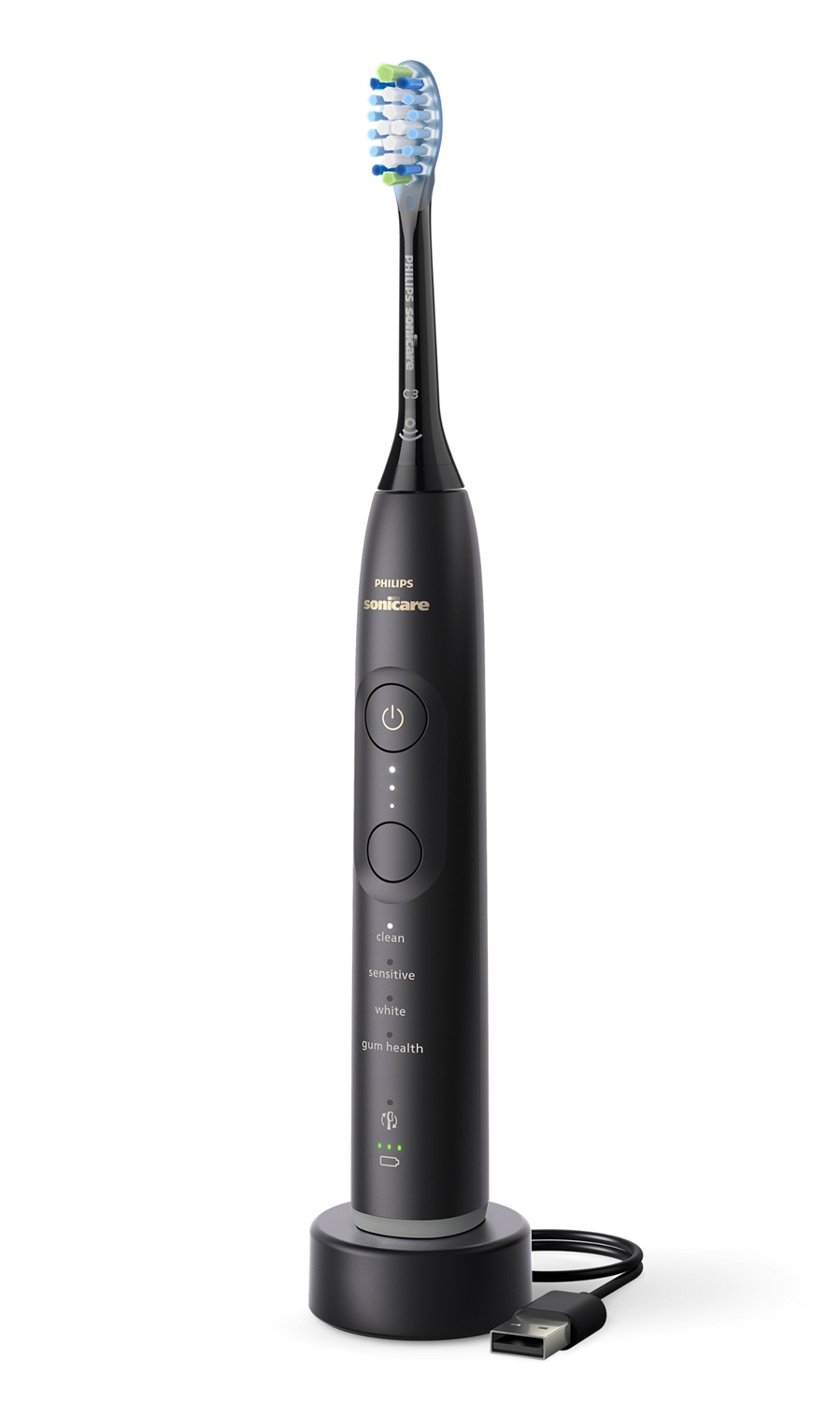 Philips Sonicare 7100 HX7429/03 Spazzolino Elettrico Sonico con App, 4 Modalità, 3 Livelli di Intensità, Avviso di Pressione, EasyStart, Nero, Confezione da 2