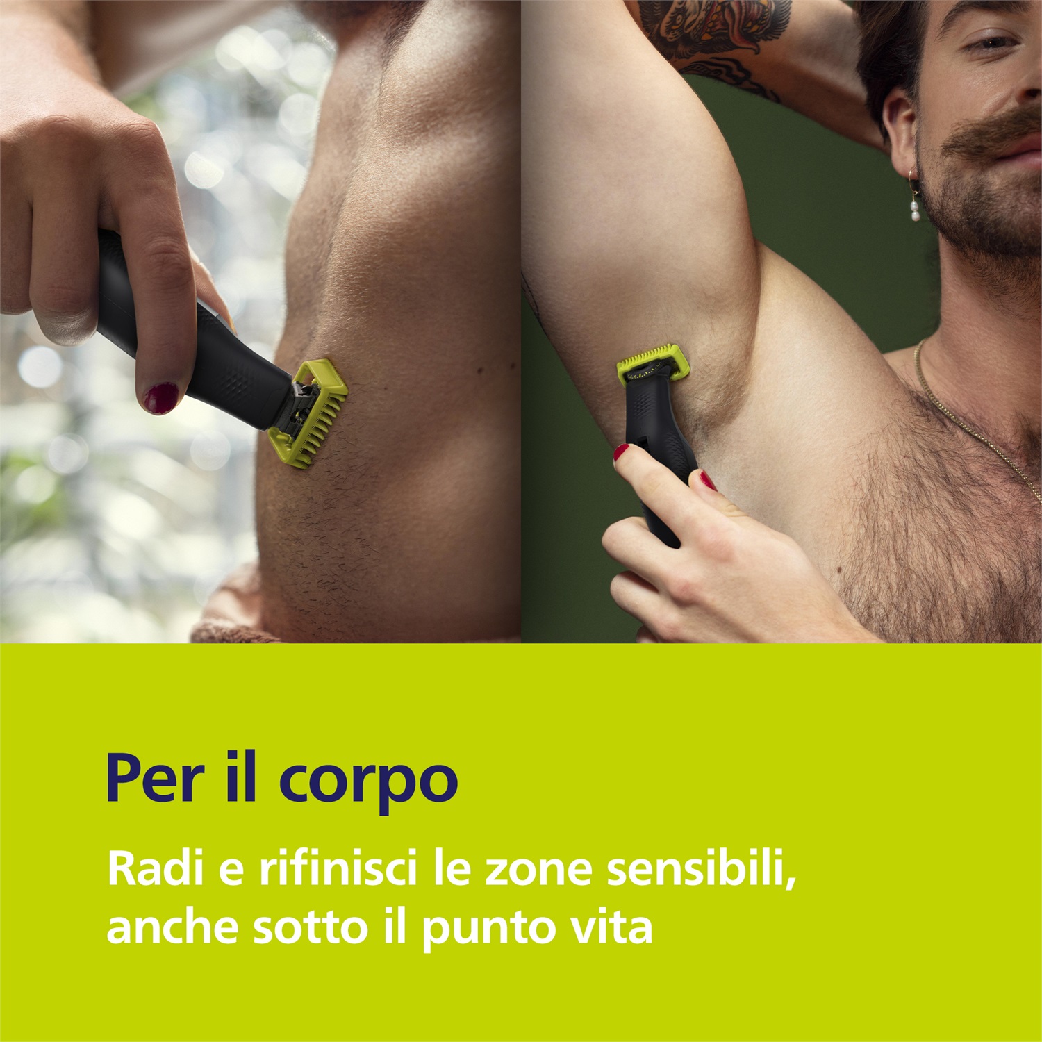 Philips OneBlade Pro 360 QP6542/15 - Rasoio, Regolabarba e Rifinitore Wet&Dry con Pettine di Precisione Regolabile, 14 Lunghezze, Autonomia 90 Minuti, Nero e Lime