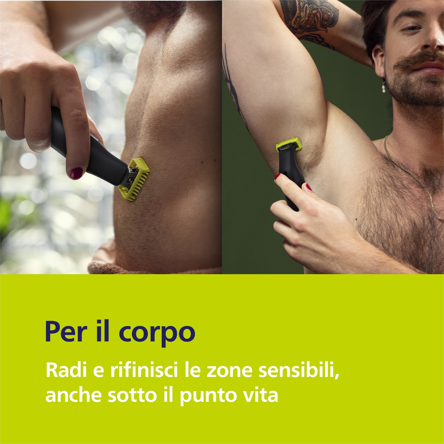 Philips OneBlade Pro 360 Rasoio, Regolabarba e Rifinitore Face & Body con Pettine di Precisione Regolabile 20 Lunghezze QP6552/15, Display LED, Lavabile, Batteria, Cromo