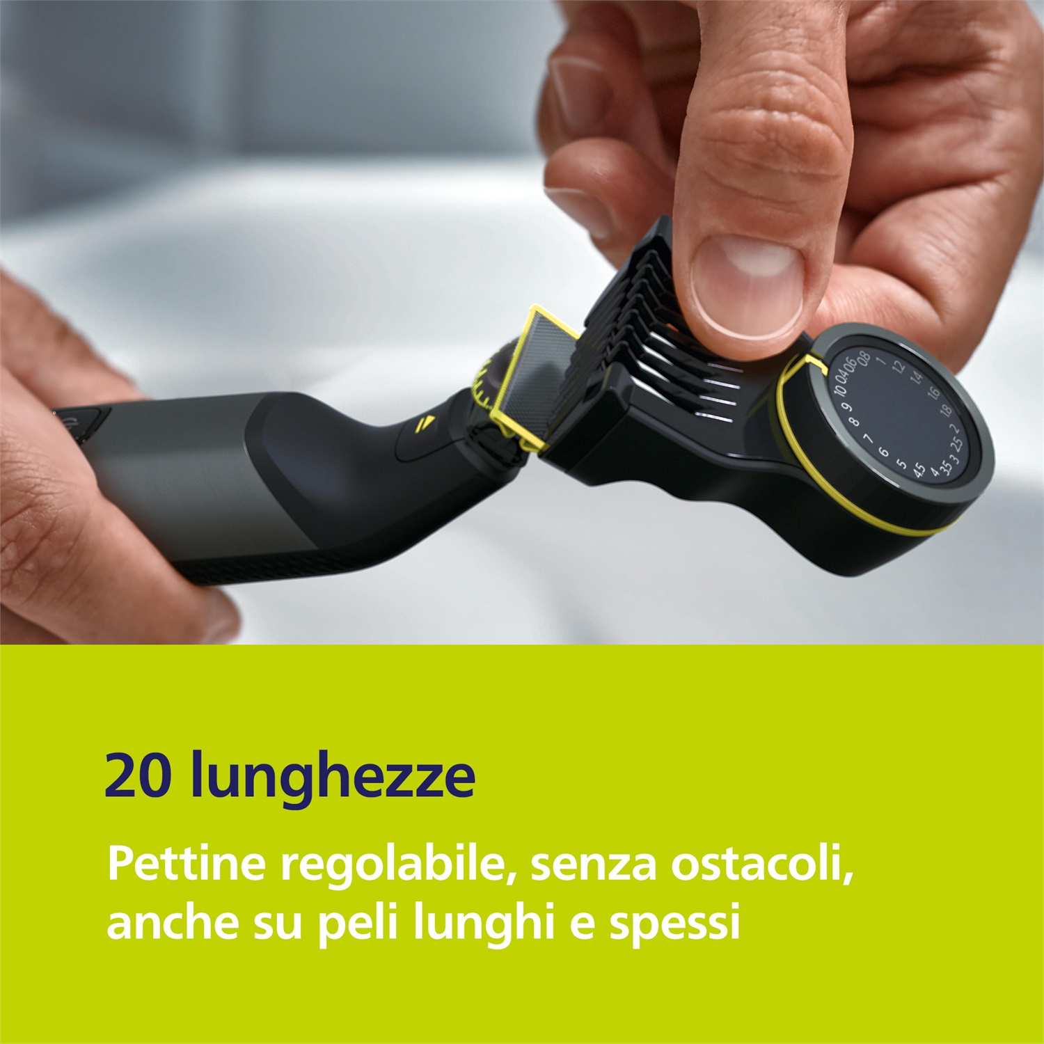 Philips OneBlade Pro 360 QP6652/61 - Face Body, Display Incorporato, Lavabile, Batteria, Cromo