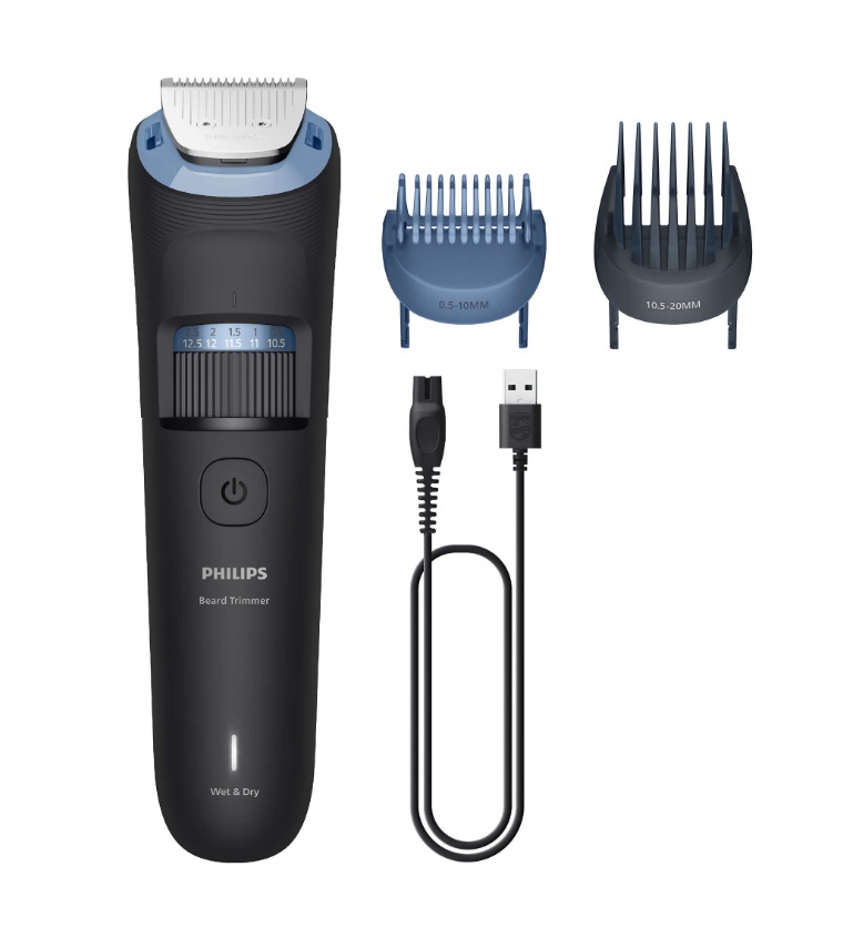 Philips Regolabarba 3000 BT3660/15 - Lame in metallo autoaffilanti, 40 impostazioni di lunghezza, sistema Lift&Trim, impermeabile e ricarica USB