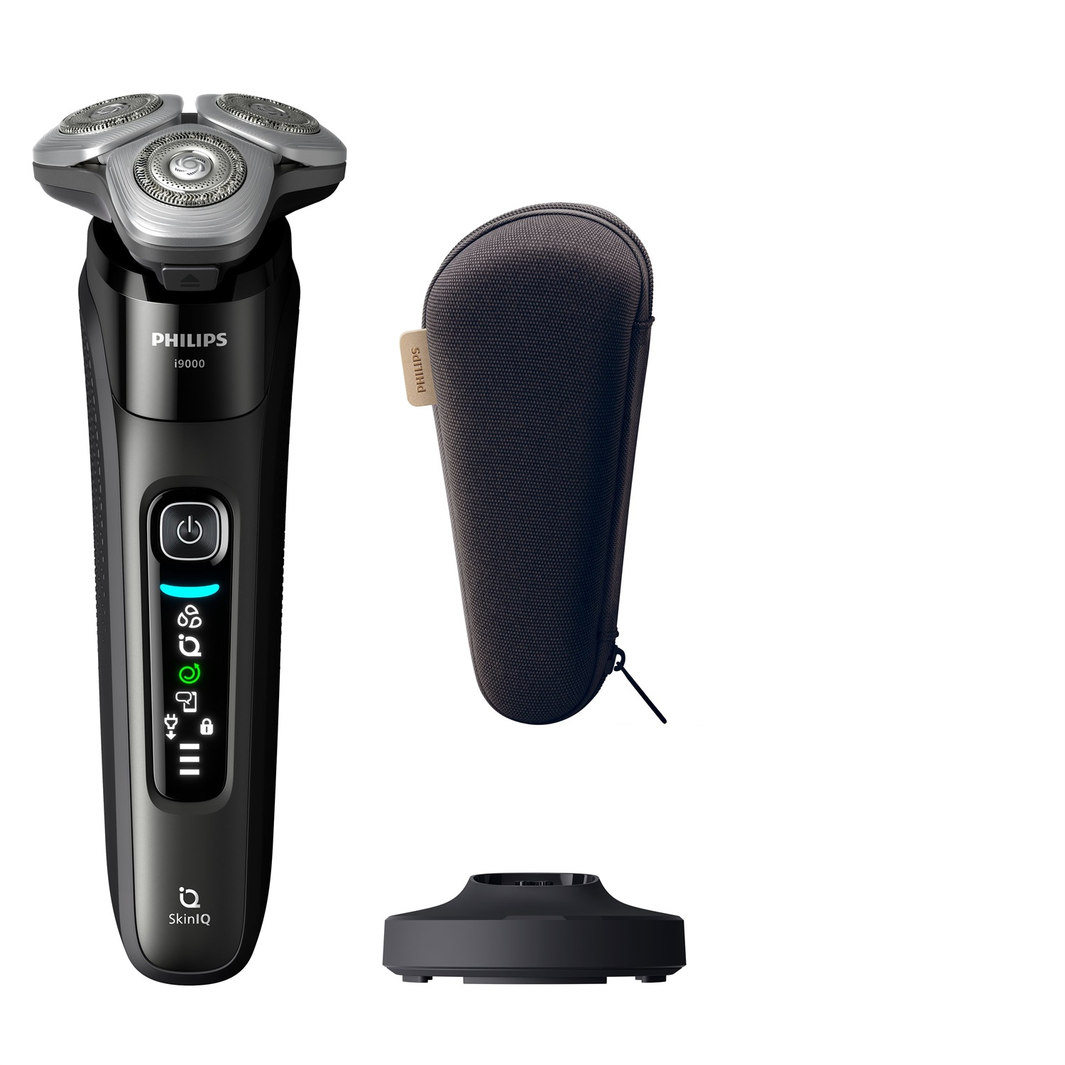 Philips i9000 Rasoio Elettrico Wet & Dry con SkinIQ, Sistema Lift&Cut, Doppie Lame Rotanti in Acciaio, X9000/10