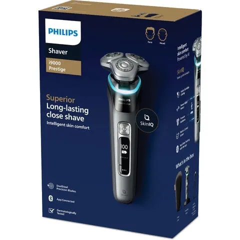 Philips i9000 Prestige XP9202/10 Rasoio Elettrico Wet & Dry con SkinIQ, Sistema Lift&Cut a Tripla Azione, Testina Flessibile 360°